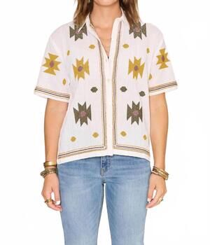 NEW MKT STUDIO copito short sleeve blouse in natural
